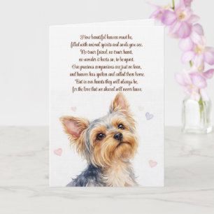 Yorkie oder Yorkshire Terrier Hund Trauer  Karte