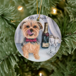 Yorkie-Ornament Keramik Ornament