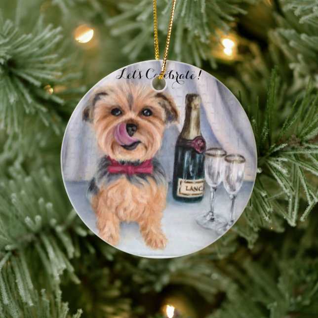 Yorkie-Ornament Keramik Ornament (Baum)