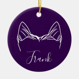 Yorkie-Ornament (Om-Logo) Keramik Ornament