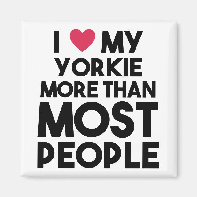 Yorkie Over People Magnet (Vorne)