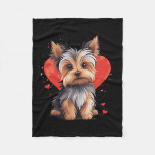 Yorkie Owner Mama Vater Yorkshire Terrier Dog Love Fleecedecke