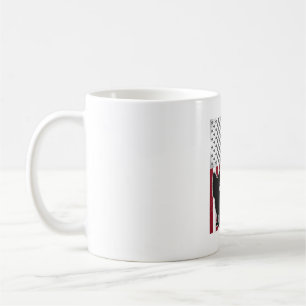 Yorkie Papa Patriotisches Vintage-Gravur-Hunde-Shi Kaffeetasse