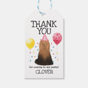 Yorkie Pawty Dog Birthday Vielen Dank für Ihr Gefa Geschenkanhänger