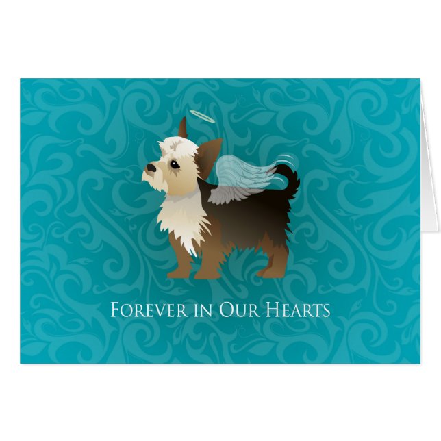 Yorkie - Pet Memorial - Angel Dog (Vorderseite (Horizontal))