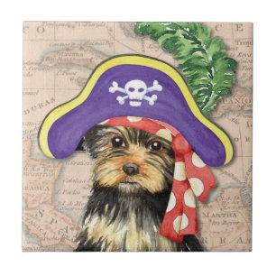 Yorkie Pirate Fliese