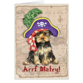 Yorkie Pirate Grußkarte
