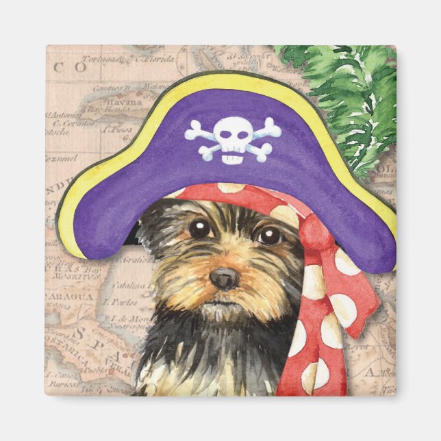 Yorkie Pirate Magnet (Vorne)