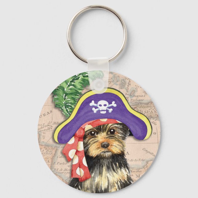 Yorkie Pirate Schlüsselanhänger (Vorderseite)