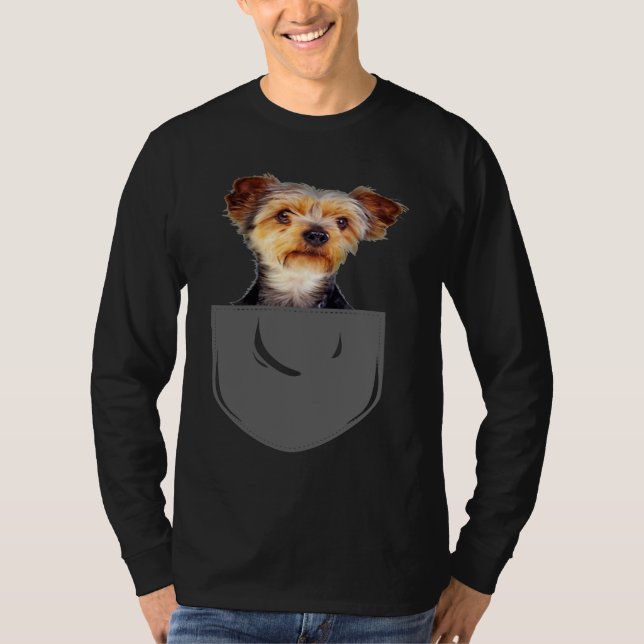 Yorkie Pocket Dog T-Shirt (Vorderseite)