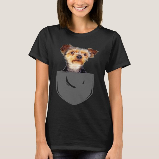 Yorkie Pocket Dog T-Shirt (Vorderseite)