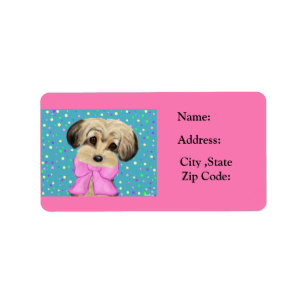 Yorkie Poo Adressaufkleber