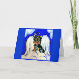 Yorkie Poo Angel Karte