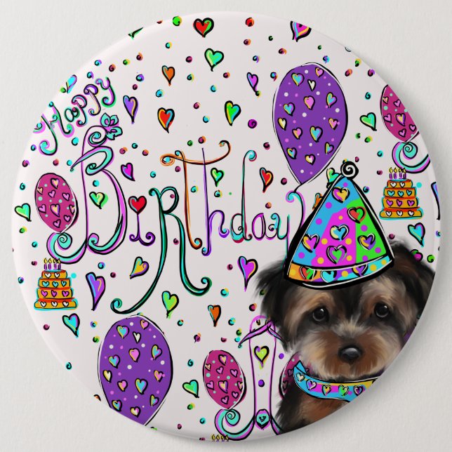 Yorkie Poo Button (Vorderseite)