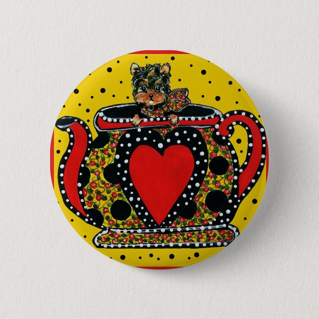 Yorkie Poo Button (Vorderseite)