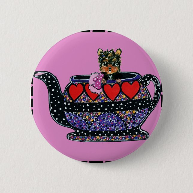 Yorkie Poo Button (Vorderseite)