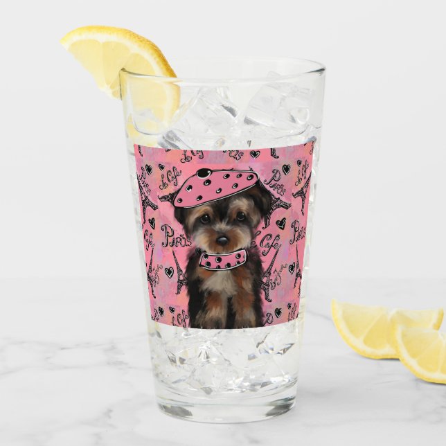 YORKIE POO GLAS (Vorderseite Ice)