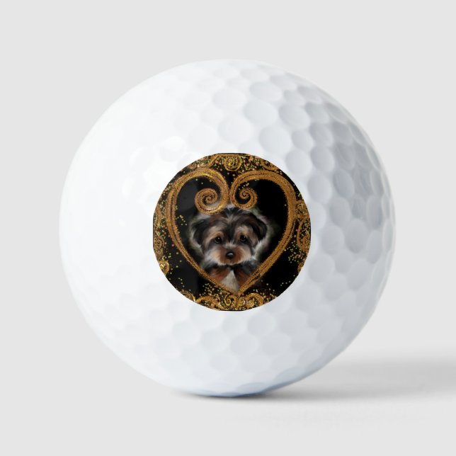 Yorkie Poo Golfball (Vorderseite)