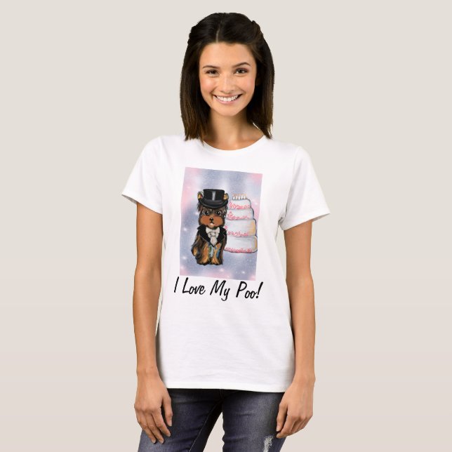 Yorkie poo Groom T-Shirt (Vorne ganz)
