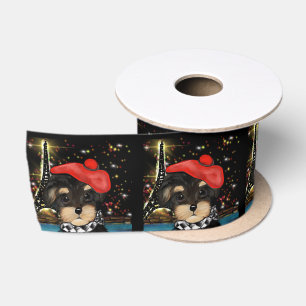 YORKIE POO IN PARIS SATINBAND