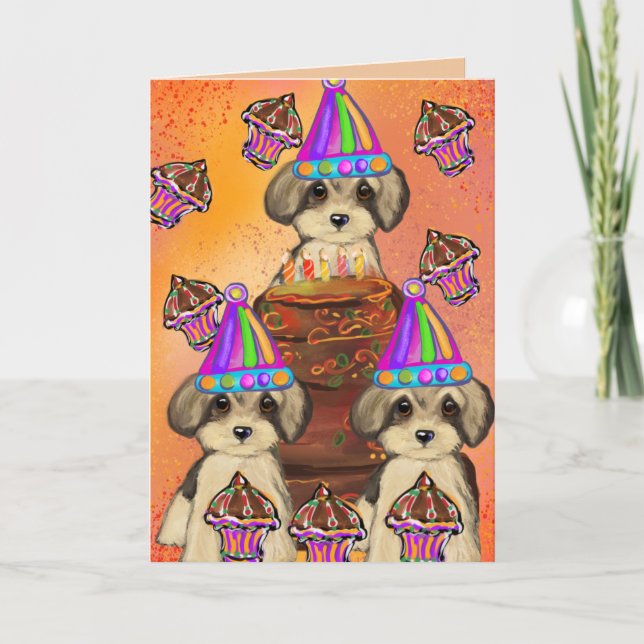 Yorkie Poo Karte (Vorderseite)