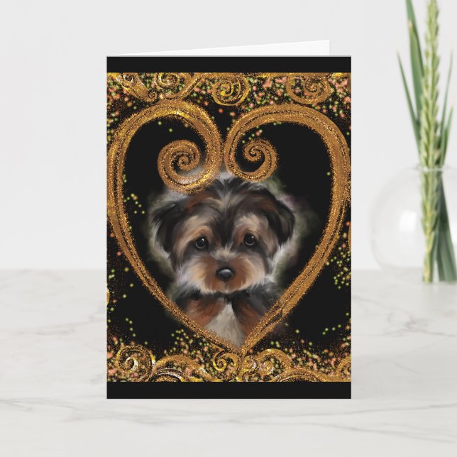 Yorkie Poo Karte (Vorderseite)