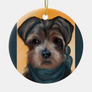 YORKIE POO KERAMIK ORNAMENT