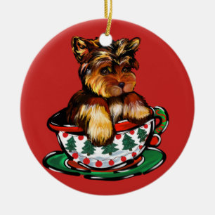 Yorkie Poo Keramik Ornament