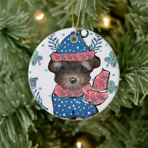 Yorkie Poo Keramik Ornament