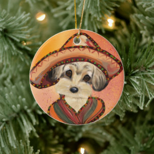 YORKIE POO KERAMIK ORNAMENT