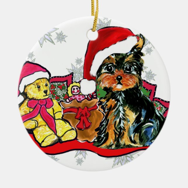 YORKIE POO KERAMIKORNAMENT (Vorne)