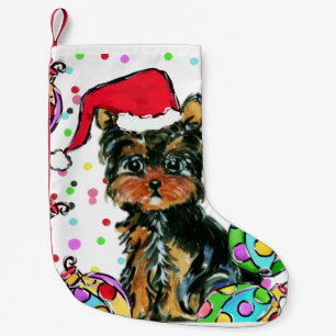 YORKIE POO KLEINER WEIHNACHTSSTRUMPF