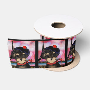 YORKIE POO KÜNSTLER IN PARIS SATINBAND