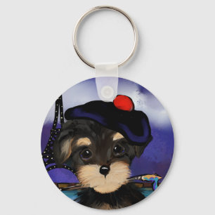 YORKIE POO KÜNSTLER IN PARIS SCHLÜSSELANHÄNGER
