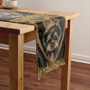 Yorkie Poo Kurzer Tischläufer