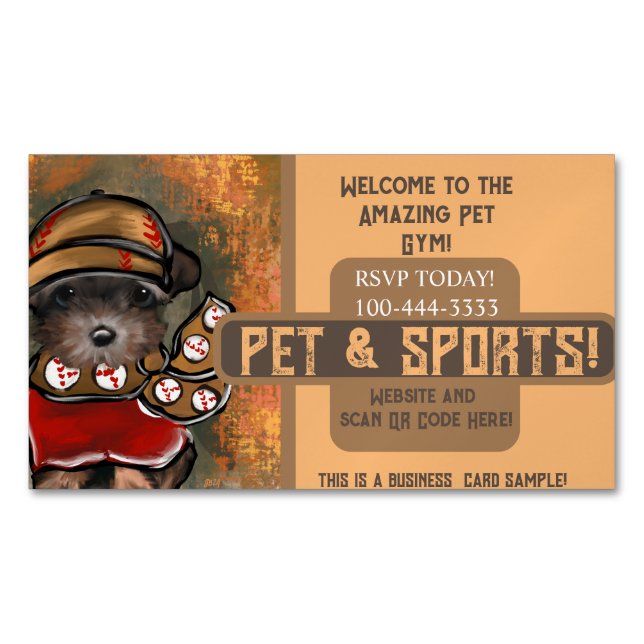 Yorkie Poo Magnetische Visitenkarte (Vorderseite)