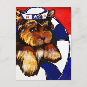 YORKIE POO MARINE POSTKARTE