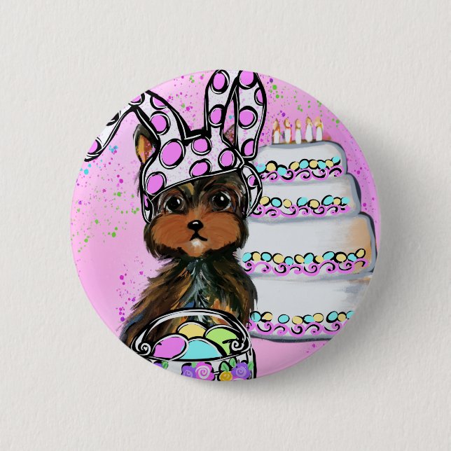 Yorkie Poo Oaster Button (Vorderseite)