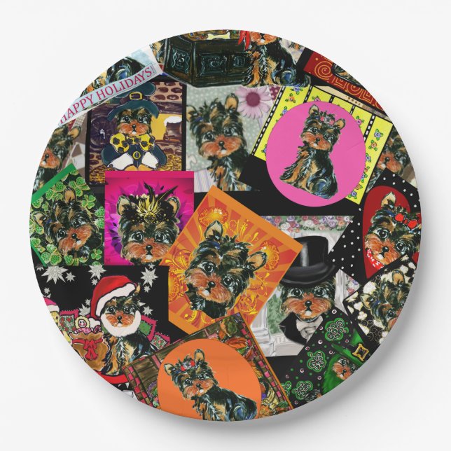 YORKIE POO PAPPTELLER (Vorderseite)