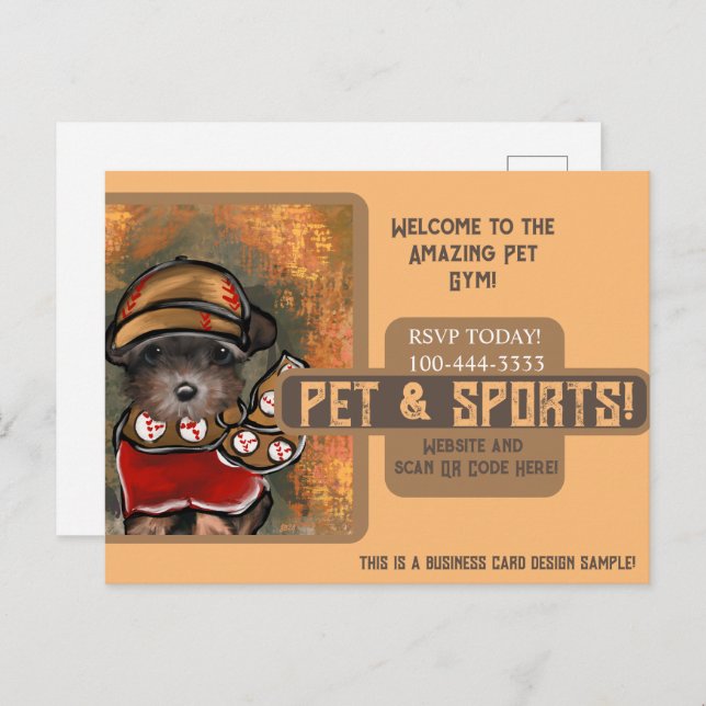 Yorkie Poo Postkarte (Vorne/Hinten)