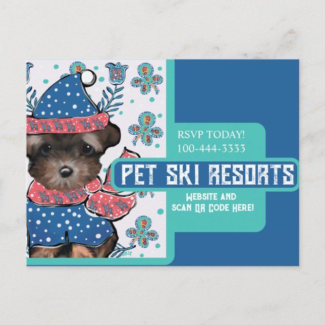 Yorkie Poo Postkarte (Vorderseite)