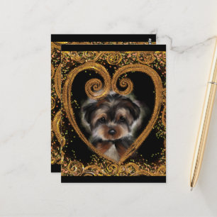 Yorkie Poo Postkarte