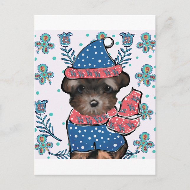 Yorkie Poo Postkarte (Vorderseite)