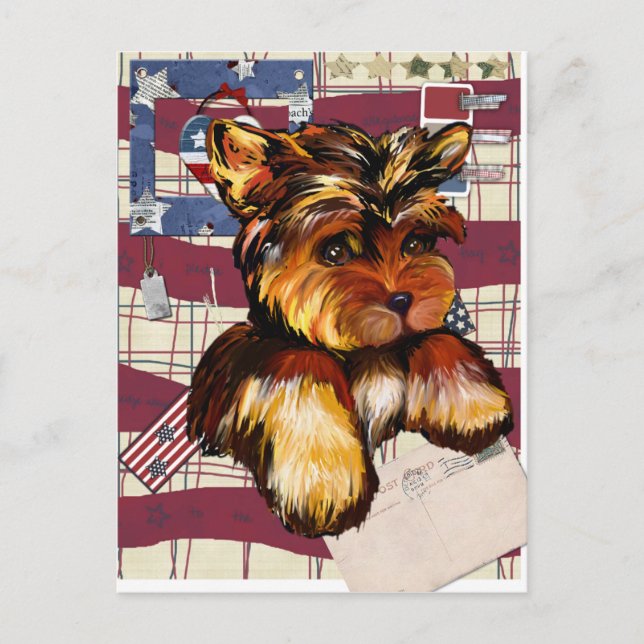 YORKIE POO POSTKARTE (Vorderseite)
