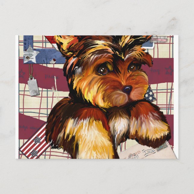 YORKIE POO POSTKARTE (Vorderseite)