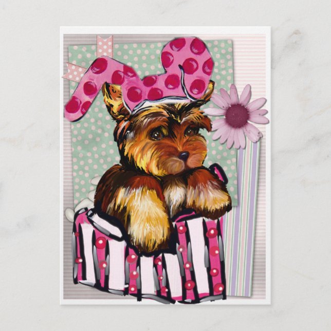 YORKIE POO POSTKARTE (Vorderseite)