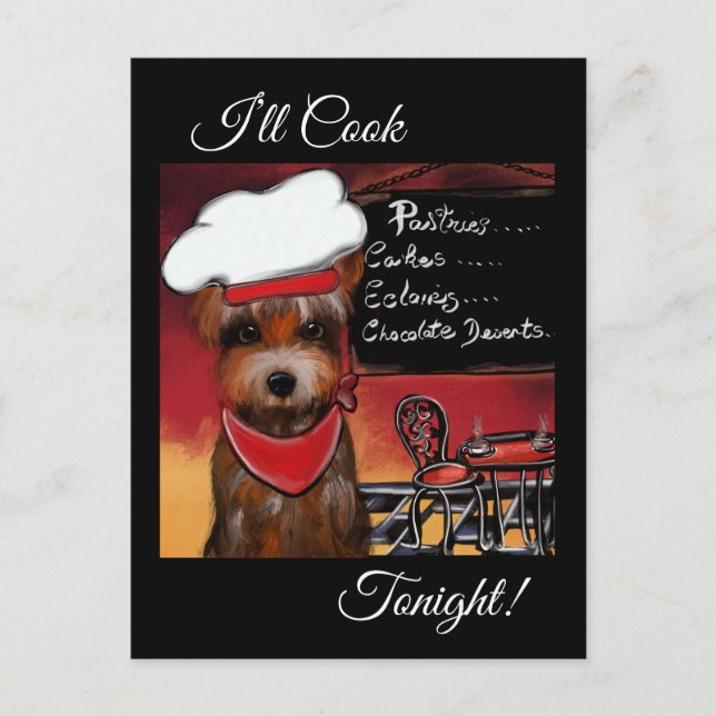 YORKIE POO POSTKARTE (Vorderseite)