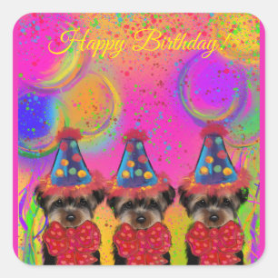 Yorkie Poo Quadratischer Aufkleber