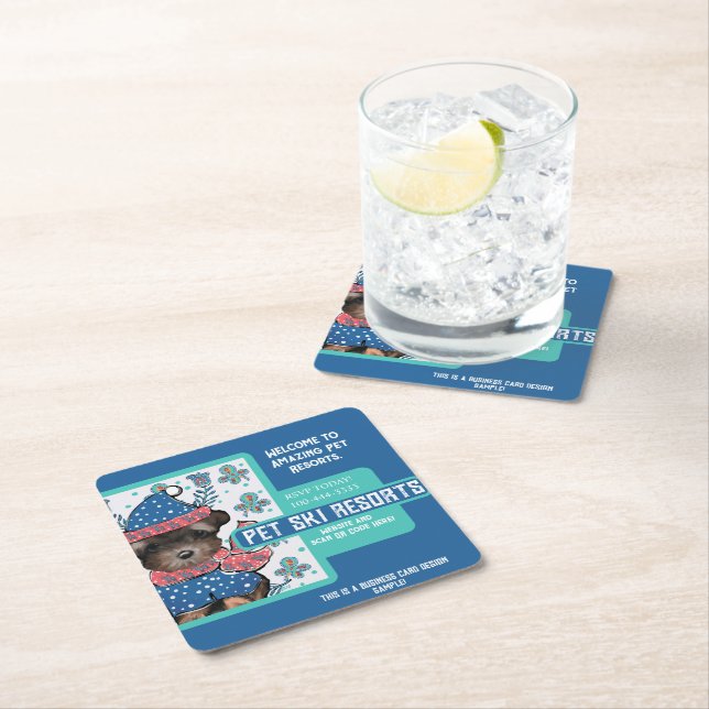 Yorkie Poo Rechteckiger Pappuntersetzer (Vor Ort)