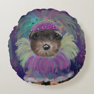 Yorkie Poo Rundes Kissen